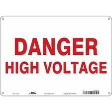 Condor 479N34 Safety Sign, 10 In Height, 14 In Width, Polyethylene, Horizontal