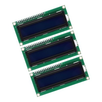 3 PCS 5V LCD 1602 Display Module 16x2 Blue Backlight Interface Adapter 16 Pins