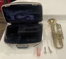Vintage Conn Director Cornet Trumpet W/Hard Case Mouthpiece (2) USA Instrument