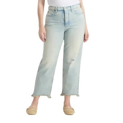 Universal Thread Women's Light Wash Highest Straight Ankle Denim Jeans Size 16
