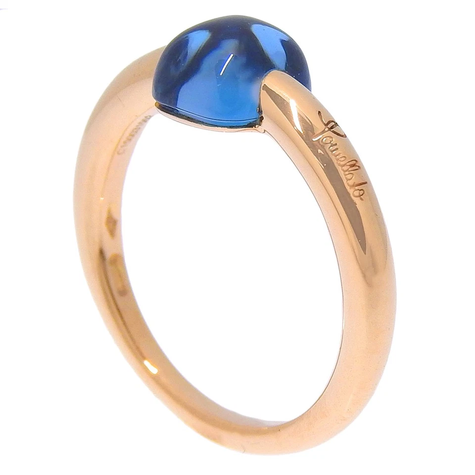Anillo POMELLATO M'ama no mama K18 oro rosa/topacio azul #4,7 (talla EE. UU.) 3,4 g... Foto 3 de 4