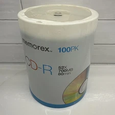 Memorex CD-R 52x 700MB 80-Minute 100 Pack BRAND NEW~SEALED