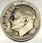 1947-S Roosevelt Dime - Circulated Condition - 90% Silver - US Coin - 2908