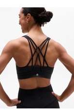 ATHLETA Perfect Form Sports Bra D-DD Extra Small XS  Black 601675 NEW