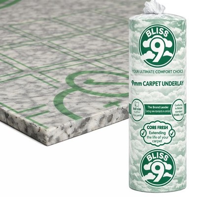 Bliss 9 mm Superior Unterlage 110 kg High Density Teppichunterlage Monteur bevorzugt