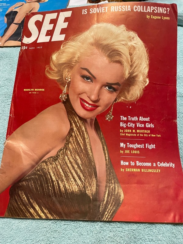 Vintage November1953 SEE Magazine Cover:  Marilyn Monroe