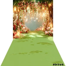 10'x20'CP Floral Lighting Tree Scene Microfiber Fabric background backdrop SD362