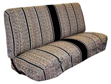 Universal Baja Saddle Blanket Seat Cover for Ford Chevy Dodge Trucks Black 
