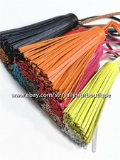 Sallys Boutique Handmade Real Leather Long Tassel Bag Key Chain Charm Pendant