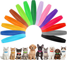 15 PCS Newborn Puppy Collars, 14 Inch Soft Adjustable Whelping Collars
