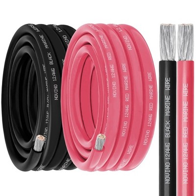 12 Gauge Marine Wire 12 AWG Marine Grade Wire Include 12 Gauge 30FT Red & 30FT.