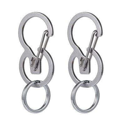  KS01 Carabiner Keychain Clip, 40 Stainless Steel Key Holder Organizer 2