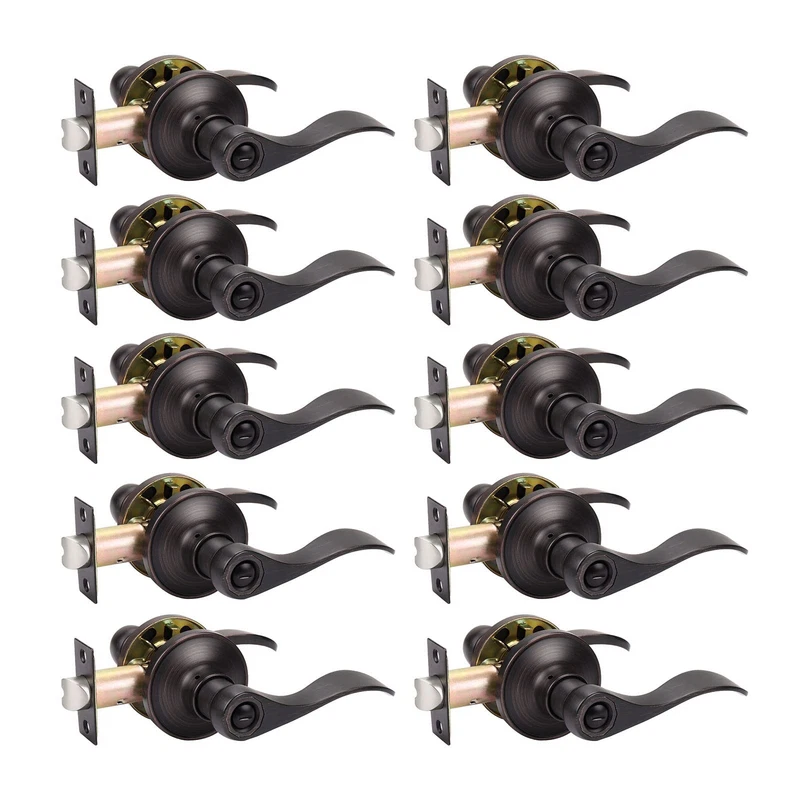 KNOBWELL 10 Pack Oil Rubbed Bronze Door Handle