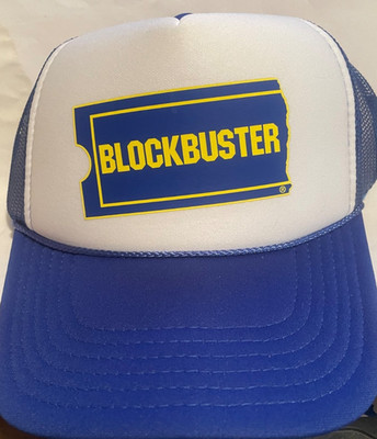 Blockbuster Vintage Style Adult Adjustable Hat Truckers Cap Curved Royal