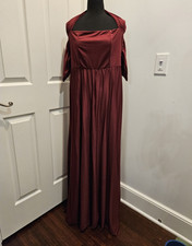 ASOS DESIGN Burgundy Solid Maxi Dress Long Women’s Regular US 12