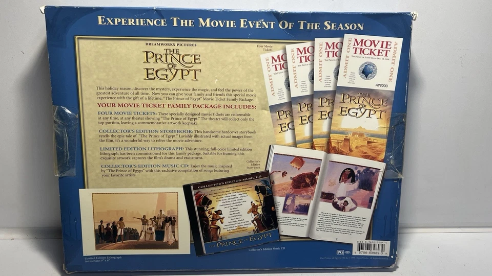 Prince Of Egypt Collectors Storybook, Lithograph Music CD - Image 2 of 4