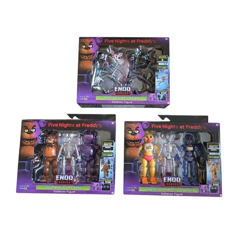 Lot Of 3 Five Nights at Freddy’s FNAF Endo Series Wave 2 Freddy, Chica, & Mangle