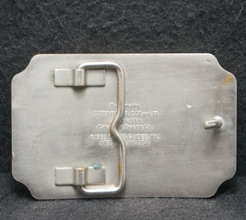 WL05147 VINTAGE 1982 ***CAT D10 TRACTOR*** FARMING GOLD PLATED MENS BELT BUCKLE - Picture 2 of 2