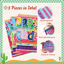 3 Pcs Plastic Tablecloths Cover Mexican Fiesta Party Decorations Cinco Mayo