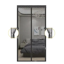 Heavy Duty Magnetic Screen Door Mesh Curtain Mosquito Net Bug Hands