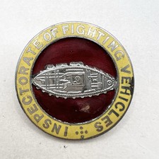 Genuine WW2 Inspectorate Of Fighting Vehicles Lapel Badge