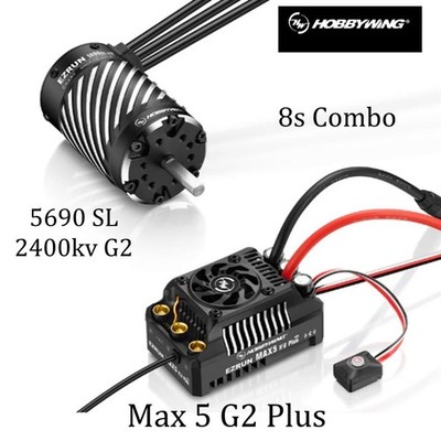 RCP-RTR Hobbywing EZRUN Max 5 G2 PLUS ESC & 5690SL 2400kv 8s Motor Combo RTR