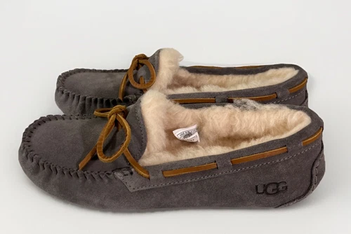 UGG DAKOTA PELTRO 1107949 PANTOFOLE MOCASSINI DONNA TAGLIA 6 AUTENTICI NUOVI
