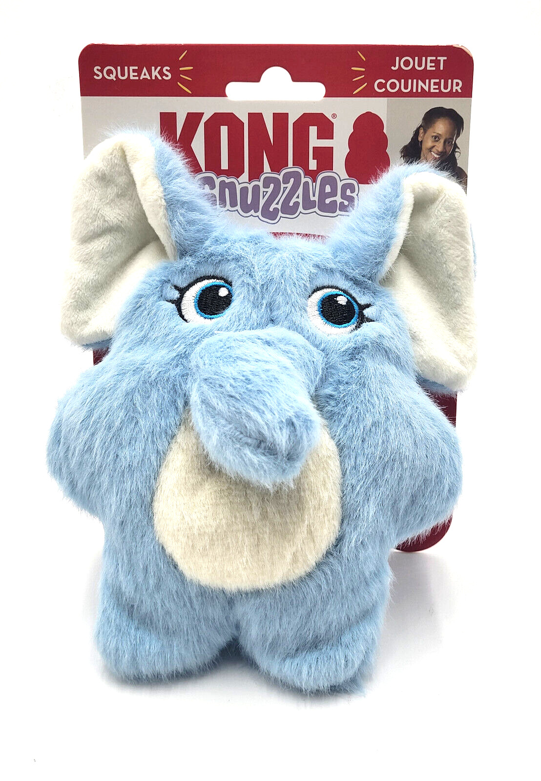 KONG Snuzzles Kiddos Elephant Small Squeaky Toss & Play Dog 