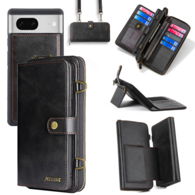 Removable Leather Crossbody Wallet Card Magnetic Case Bag For Google Pixel 7 Pro