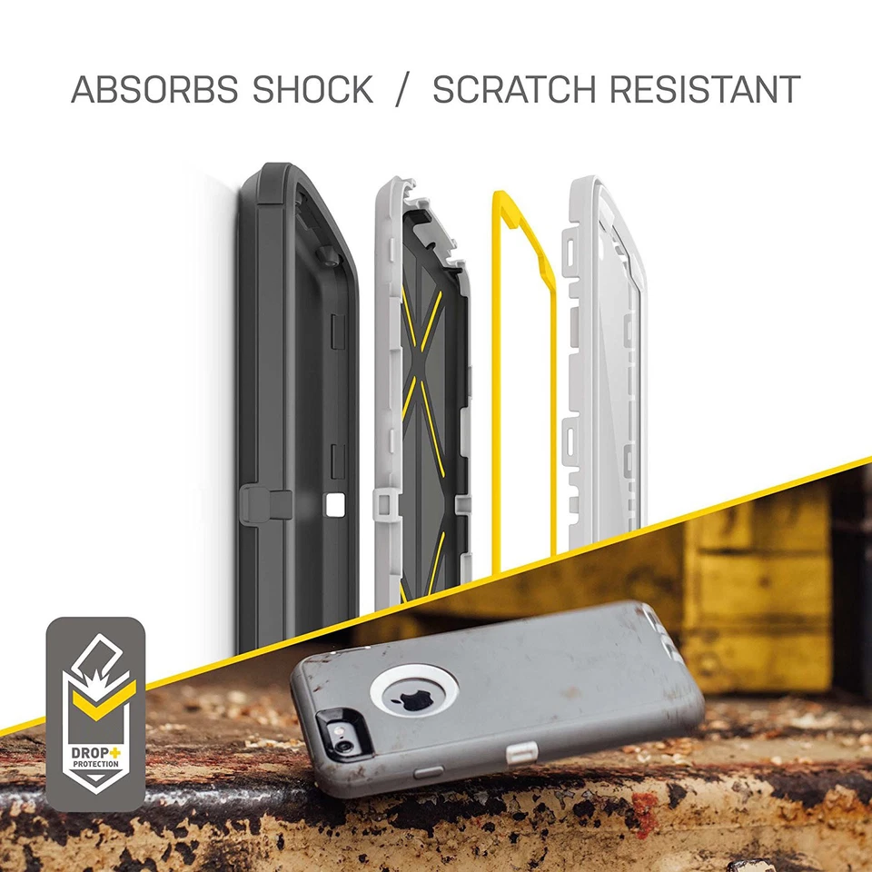 For iPhone 6 6s Plus Case Shockproof Fits Defender Belt Clip Screen Protector - Image 4 of 4