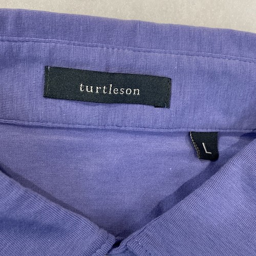 Turtleson Golf Herren Large Performance Poloshirt Tasche Baumwollmischung Lila NEU - Bild 6 von 10