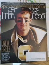 Sports Illustrated Dec 6 2010 Drew Brees New Orleans Saints Address Label Double