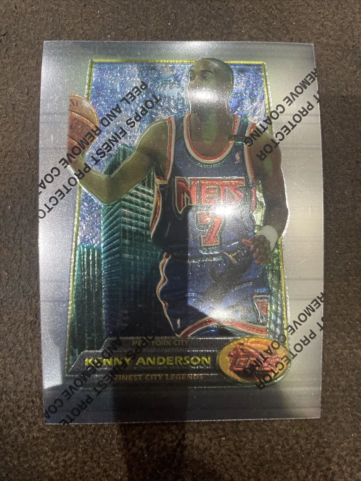 1995-96 Finest w/coating Kenny Anderson #7 New Jersey Nets Basketball Card!