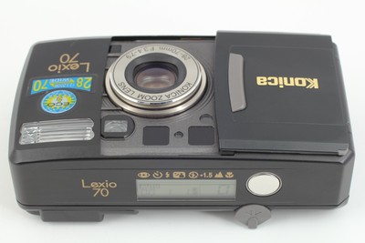 MINT w/ Case] KONICA LEXIO 70 Black Point & Shoot 35mm Film Camera