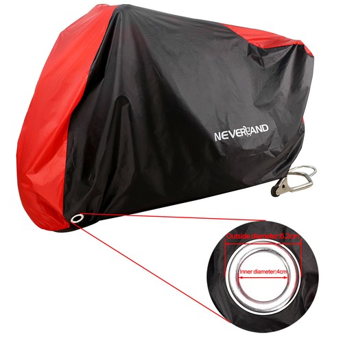 Large Waterproof Motorcycle Bike Cover Scooter Outdoor UV Rain Protector Black - Picture 8 of 11