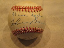 WARREN SPAHN & JOHNNY SAIN AUTO SIGNED MAJOR LEAGUE BASEBALL BRAVES COA RARE