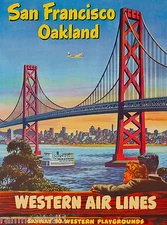 San Francisco Oakland California United States Travel Advertisement Poster 