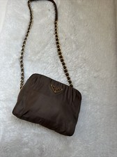$1500 Prada Vinyl /soft Leather /Gold Chain C...