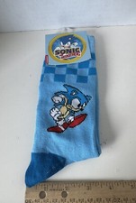 Socks Sega " Sonic The Hedgehog" Novelty Crew Socks Unisex, New Shoe 8-12