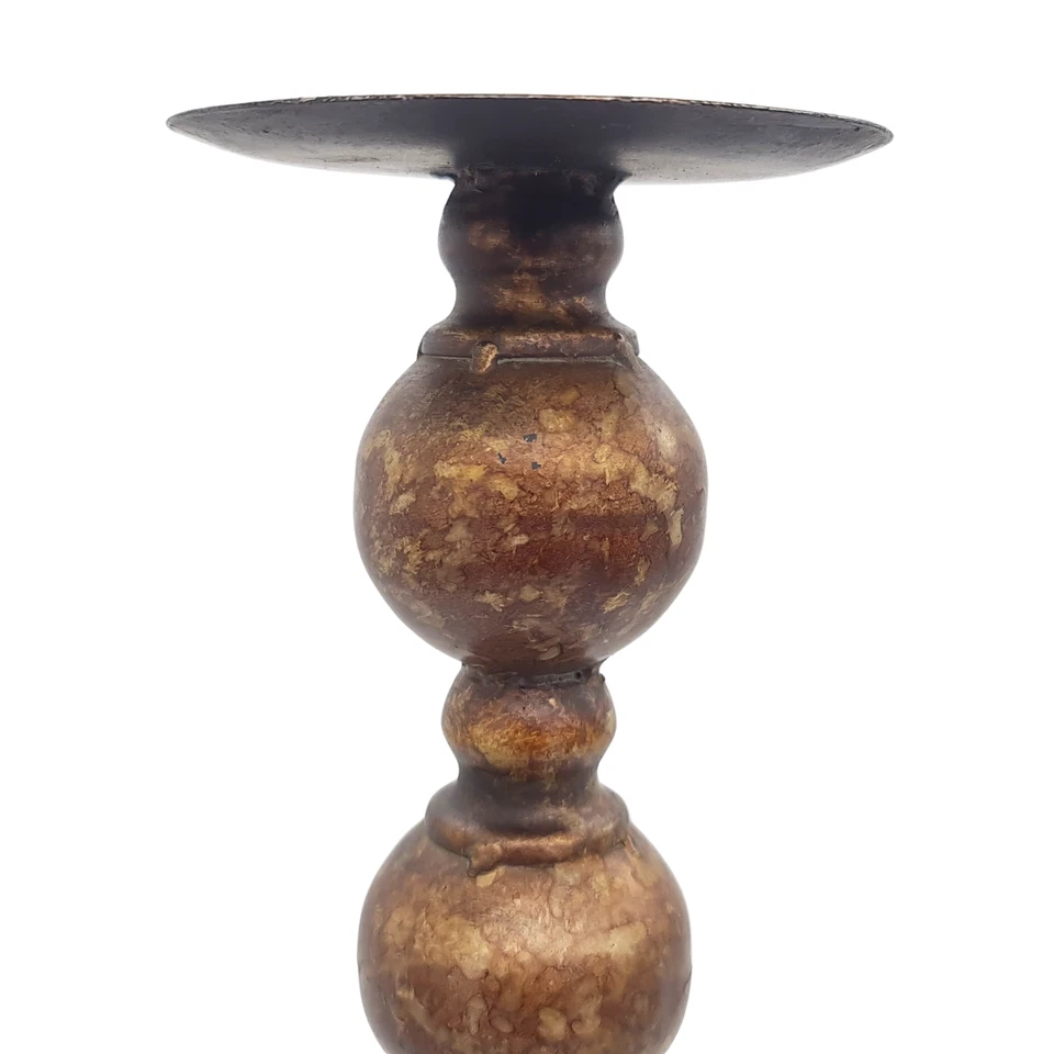 Boho Style Freestanding Weighted Metal Candle Sconce – Rustic Vintage Home Décor - Image 4 of 4