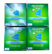 Nicorette Icy White Chewing Gum 2mg | 4 x 210 Total 840 Pieces | Expiry 2027