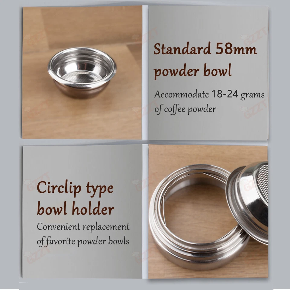 Portable Pneumatic Coffee Maker W/ Rack 58mm Filter Bowl Outdoors Camping Coffee - Image 3 of 4