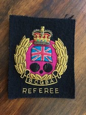 Vintage Bowls Club Of Great Britain Association Referees Badge Pocket Patch 