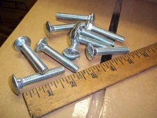LOT  OF 10      3/8" X  2"    16 TPI      CARRIAGE  BOLT