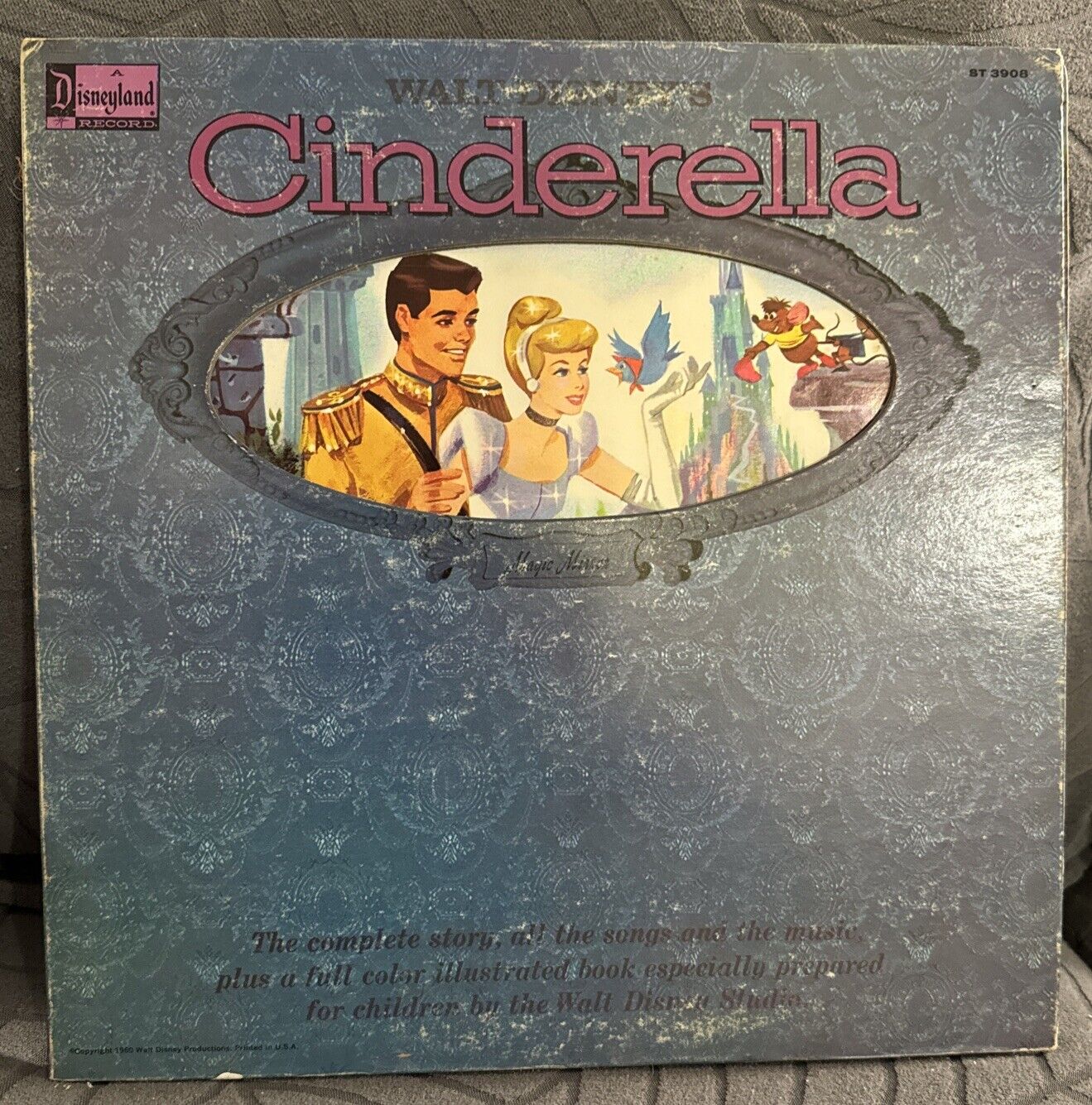 Walt Disney Cinderella LP Vinyl Disneyland Records Magic Mirror Story Teller