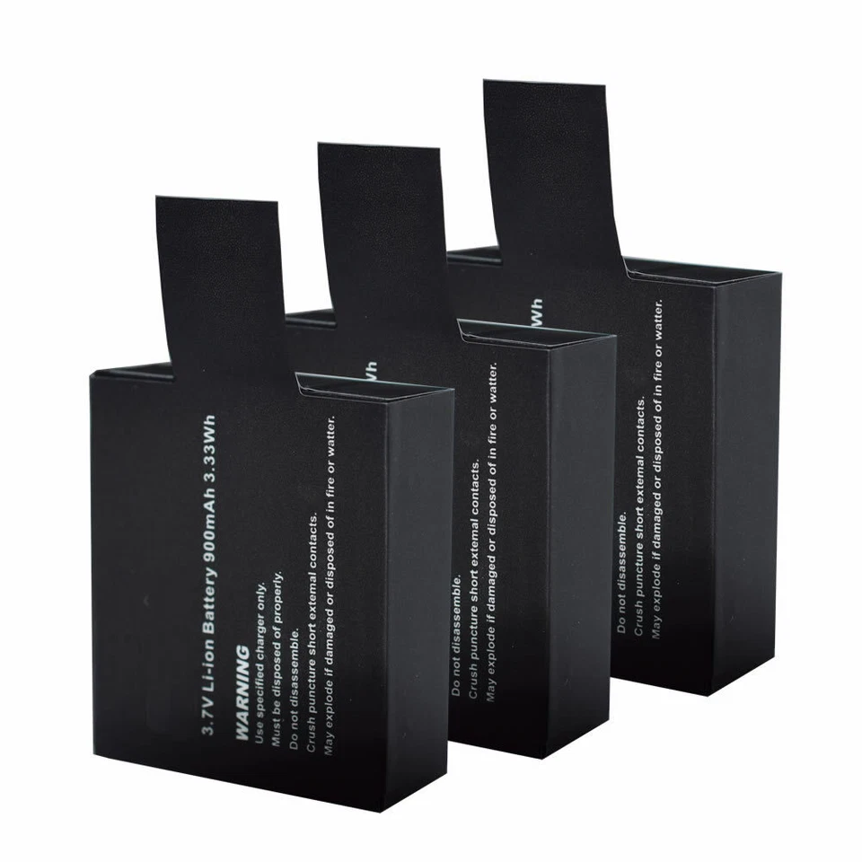 3x battery for Rollei Actioncam 220, 300, 300 Plus 310 330, 372, 415, 416 SJ4000 - image 2 of 4