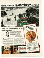 1939 Super Shell Gasoline share the road club Screwdrivers Vintage Print Ad 1