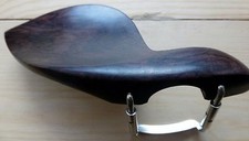 NATURAL EBONY VIOLIN CHIN REST WITH CLAMP, NEW, 4/4, UK SELLER!