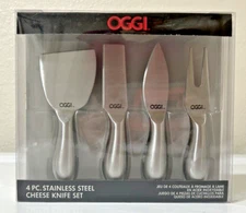 OGGI Cheese Knife Set 4 Piece Stainless Steel New In Original Package