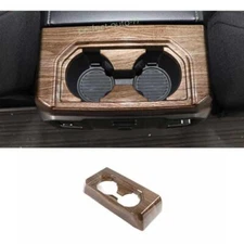 For Ford Raptor F-150 15-2020 Peach Wood Grain Rear Armrest Cup Holder Cover